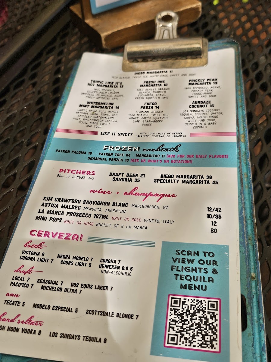 Diego Pops Menu - Image 3